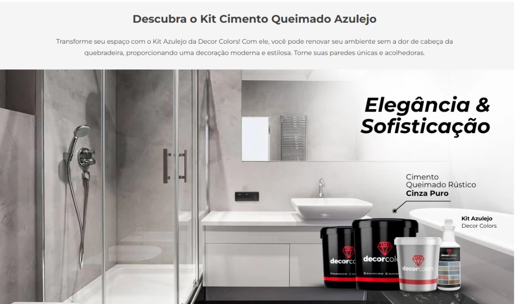 Descubra o Kit Cimento Queimado Azulejo ? Elegância & Sofisticação ? Decor Colors