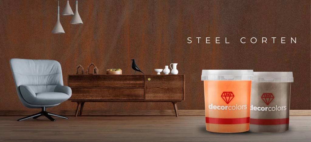 Kit Efeito Steel Corten ? Textura aço corten: versatilidade e elegância ? Decor Colors